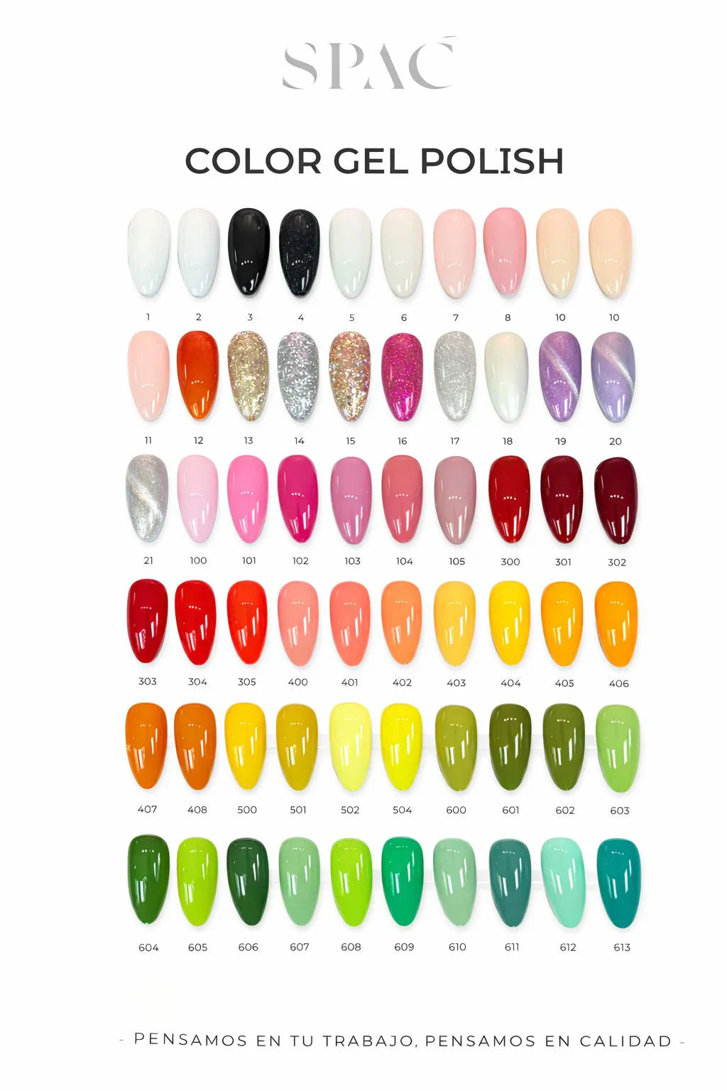 Gel Color 15ml color palette